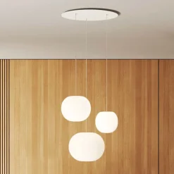 ACAI Opalglas Pendelleuchte 3-flammig Kaskade