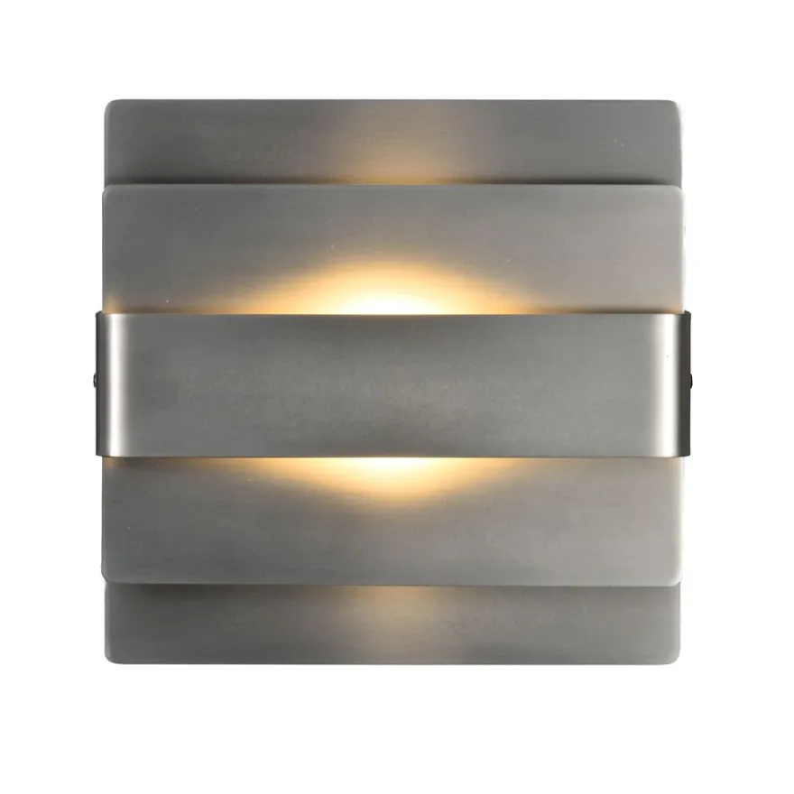 ALETA LED Wandleuchte mit eleganter Blende aus Metall-Lamellen