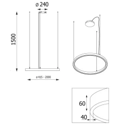 ALFRED Ringförmige LED Hängeleuchte im Durchmesser 41,5-200 cm