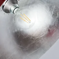 AMEDEO Halbkugel Pendelleuchte mit Blattsilber, Blattgold oder Kupfer