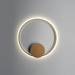 ANNAUX Filigrane Ring-Wandleuchte Bronze
