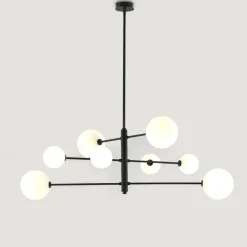 ATOM Minimalistischer Kronleuchter mit Kugelglas