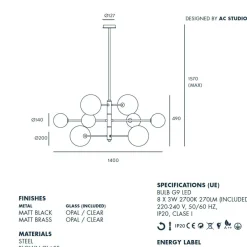 ATOM Minimalistischer Kronleuchter - Sonderangebot