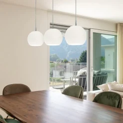 BALL S 3-flammige Opalglas Pendelleuchte