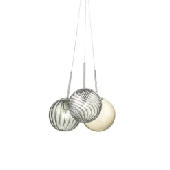 BALOU 3-flammige Glas-Pendelleuchte