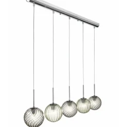 BALOU 5-flammige Glas-Pendelleuchte