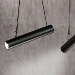 BEPPO Zylindrische Pendelleuchte mit einstellbarerem Spot - 1 bis 6 flammig
