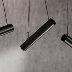 BEPPO Zylindrische Pendelleuchte mit einstellbarerem Spot - 1 bis 6 flammig