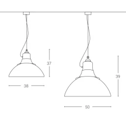 BERLINO Industriedesign Hängeleuchte mit Pressglas