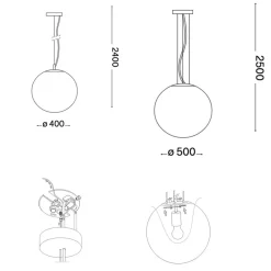 BOLD Kugelglas-Pendel mit 40 od. 50 cm Dm