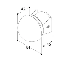 CHROMOS Kleine 1W LED Wandleuchte