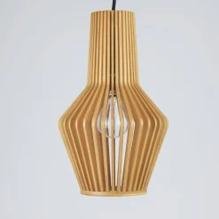 CLAIR Pendelleuchte mit Lampenschirm aus Holz