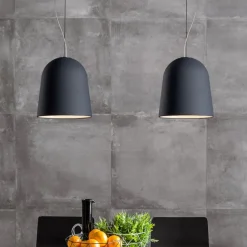 CLAVIO Design Doppel-Pendelleuchte mit Keramik-Schirm