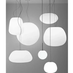 CLEA Italienische Pendelleuchte mit Opalglas
