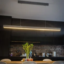 C-LINE längliche LED Hängeleuchte aus Beton