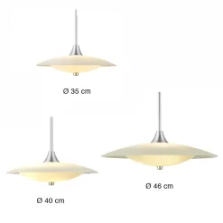 COUNT STEEL Skandinavische Pendelleuchte aus Glas in 3 Größen