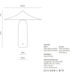 CRON Elegante Design Tischleuchte