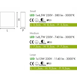CUBIS kubische Led Deckenleuchte
