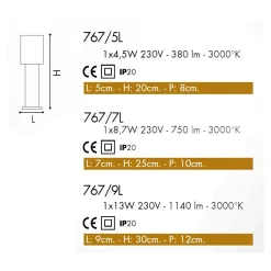 CUBIS Tischlampe mit schwenkbarer LED Lichtquelle
