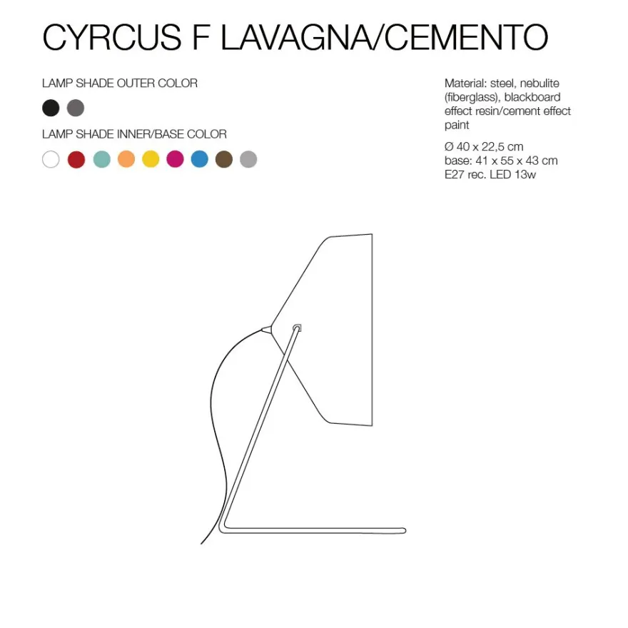 CYRCUS F LAVANGA Design Bodenstehleuchte aus Italien