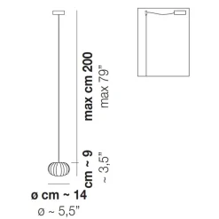 DIAMANTE Brilliante italienische Glas-Pendelleuchte