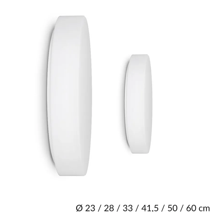 DIAMO Flache runde Wandleuchte aus Glas