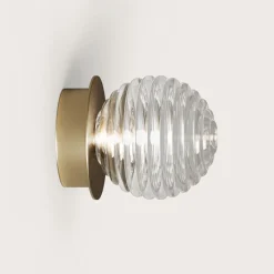 DOUL Kleine Wandlampe mit Glasschirm