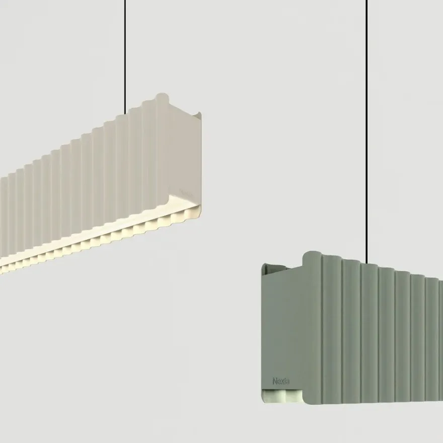 DUNE X Lineare Hängeleuchte mit gewellter Front