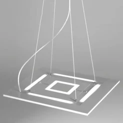 DUPLICO Flache quadratische LED Hängeleuchte mit Raffinesse