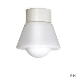 EDNA Weiße Deckenlampe im 20er Jahre Stil