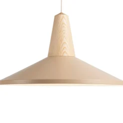 EIKON SHELL Große Pendelleuchte aus Holz und Metall