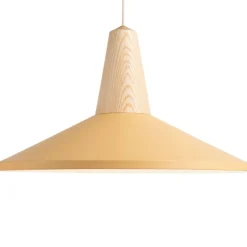 EIKON SHELL Große Pendelleuchte aus Holz und Metall