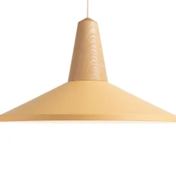 EIKON SHELL Große Pendelleuchte aus Holz und Metall