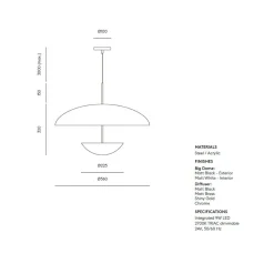 ELLA Große Design Hängeleuchte mit