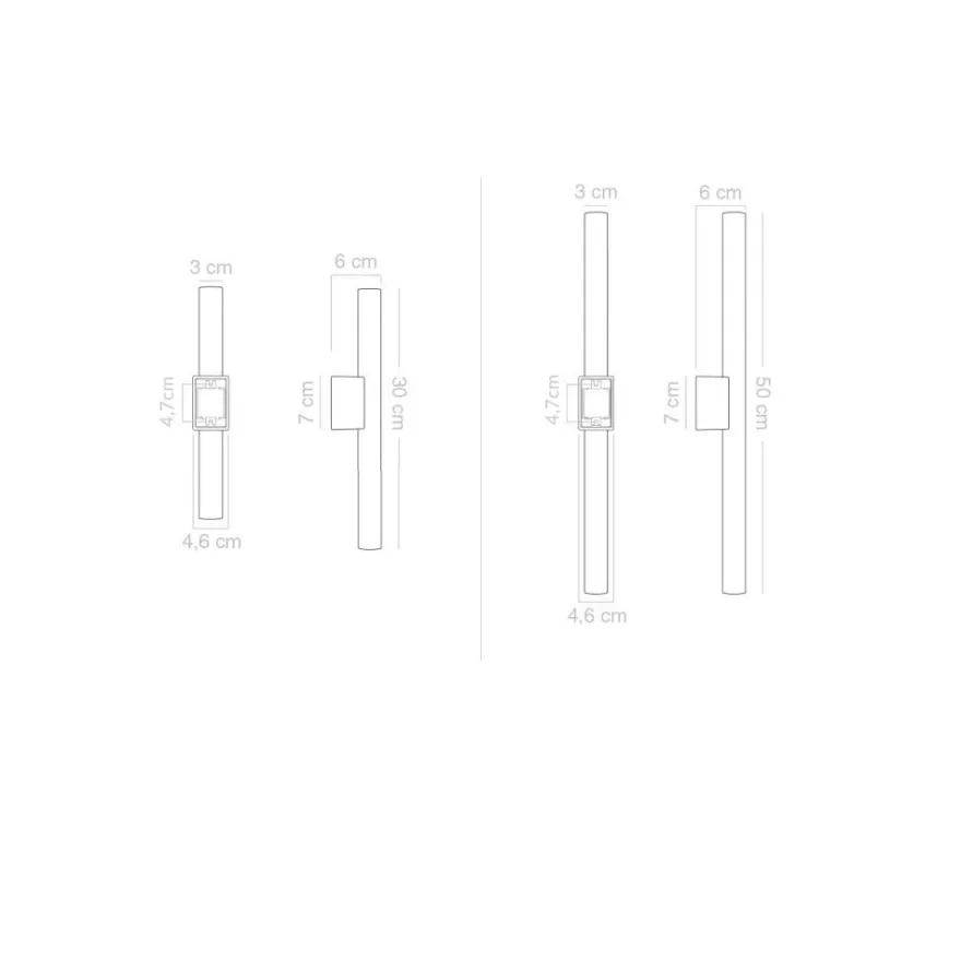 EMIL Stab-Wandlampe gerippt