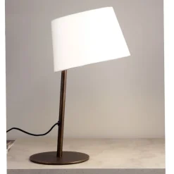 EXCENTRICA Moderne Tischleuchte mit Textilschirm