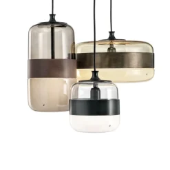 FUTURA Italienische Glaspendelleuchte 3-flammig