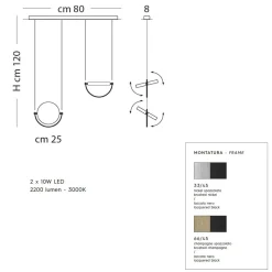 GIOTTO Moderne LED Hängeleuchte