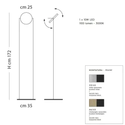 GIOTTO Moderne LED Stehlampe