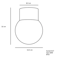 GLO Deckenleuchte aus Porzellan IP54