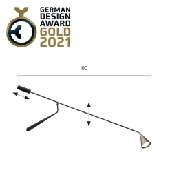GORDON Wandleuchte mit langem Wandarm und beweglichem Schirm