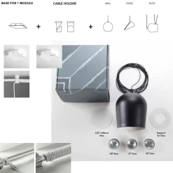 HEAD 2-flam. Pendelleuchte mit langem Kabel