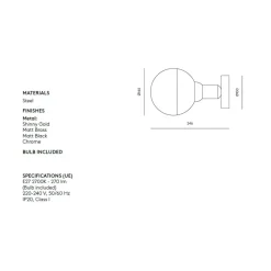 HELM Puristische Lampenhalterung für Decke od. Wand