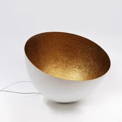 H2O Halbkugel-Pendelleuchte mit goldener Innenseite