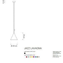 JAZZ LAVAGNA Hängeleuchte mit Tafel-Lack