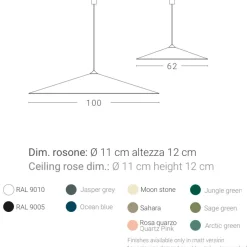 JEENA Moderne Pendelleuchte mit flachem Kegelschirm