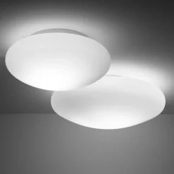 JOON Italienische Deckenleuchte mit flachem Opalglas