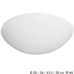 KARON Halbrunde Deckenleuchte aus Glas IP44
