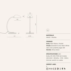 KEEZO Große Schreibtischleuchte im modernen Design