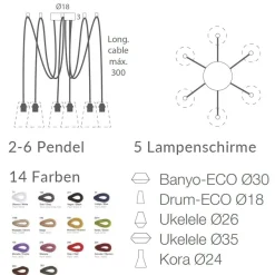 KIT POP UP Mehrfachpendel 2-6 Stück